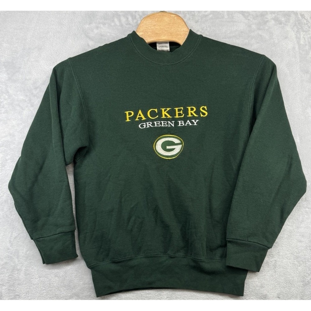Fruit of The Loom Green Bay Packers Embroidered Crewneck Sweatshirt Men's M